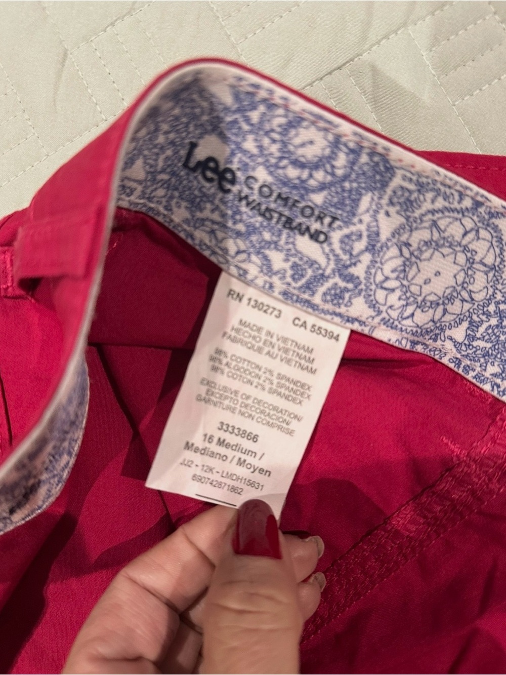 Lee Hot Pink Women's Casual Shorts - Picture 3 of 5